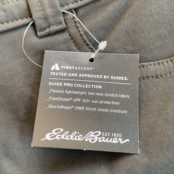 Eddie Bauer Guide Pro Gray Cargo Hiking Short 7” Inseam Size 16 NWT - Picture 4 of 5